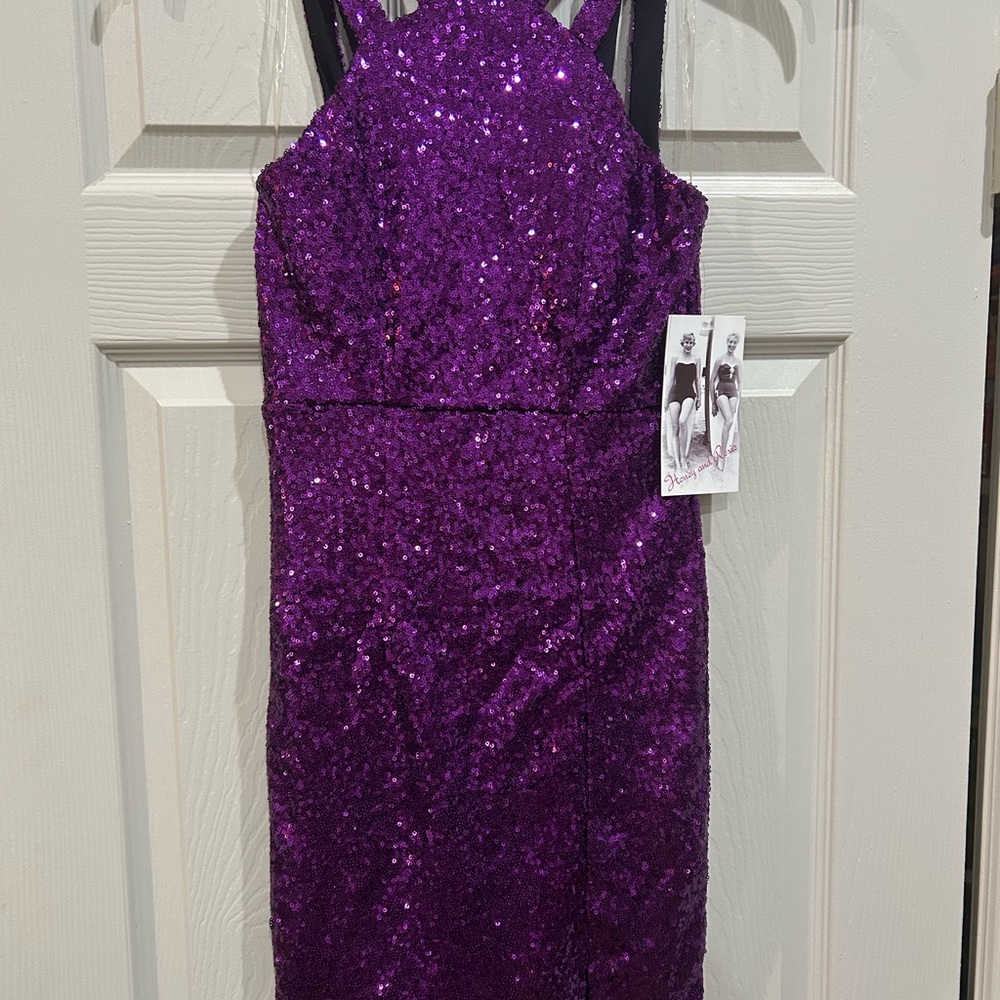 Purple Sequin Dress